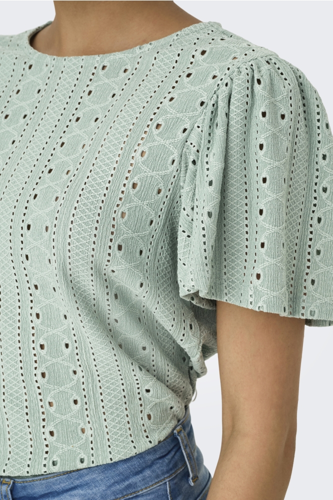ONLRIVERSIDE S/S FLAIRED TOP JRS 15312474 JADEITE